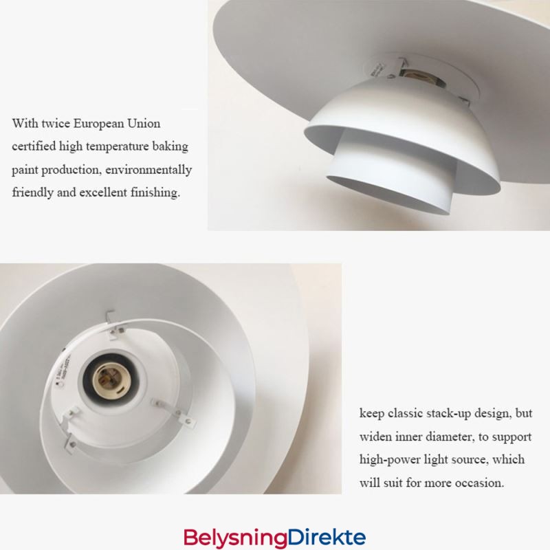 Hvit Aluminiums Pendellampe Moderne Lysekrone Justerbar Hengende Lysarmatur