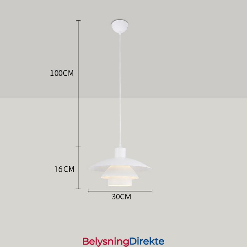 Hvit Aluminiums Pendellampe Moderne Lysekrone Justerbar Hengende Lysarmatur