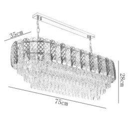 Moderne Krystall Pendellampe Luksuriøs Oval Hengelampe