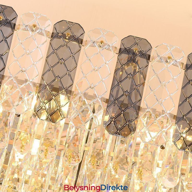 Moderne Krystall Pendellampe Luksuriøs Oval Hengelampe