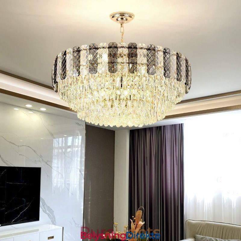 Luksuriøs Europeisk Pendellampe Krystalltaklampe