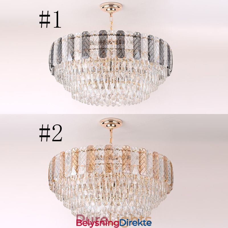 Luksuriøs Europeisk Pendellampe Krystalltaklampe