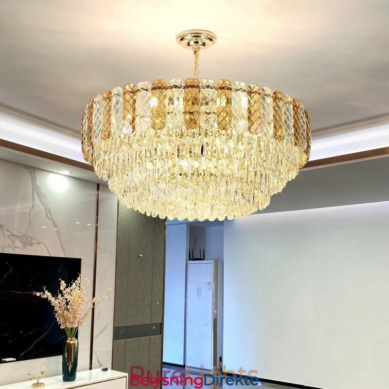 Luksuriøs Europeisk Pendellampe Krystalltaklampe