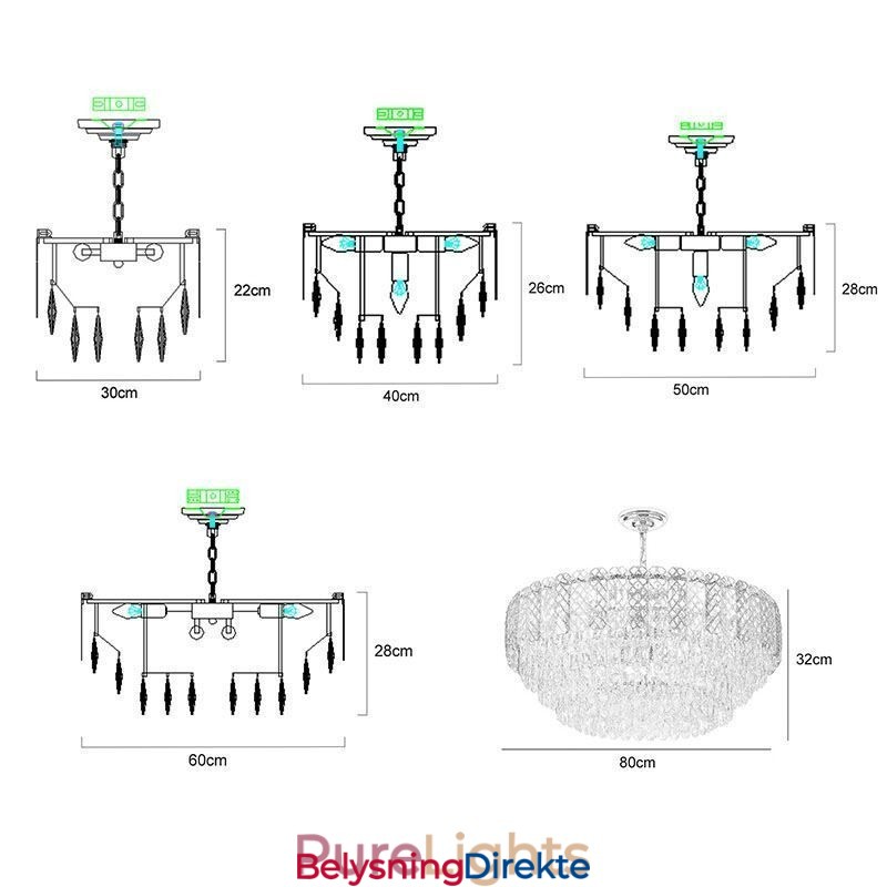 Luksuriøs Europeisk Pendellampe Krystalltaklampe