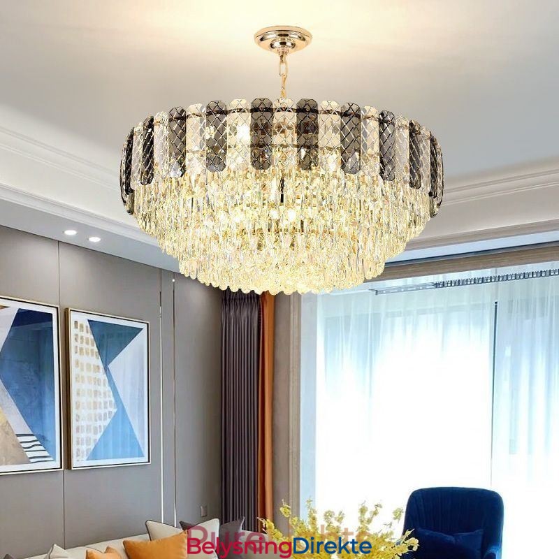 Luksuriøs Europeisk Pendellampe Krystalltaklampe