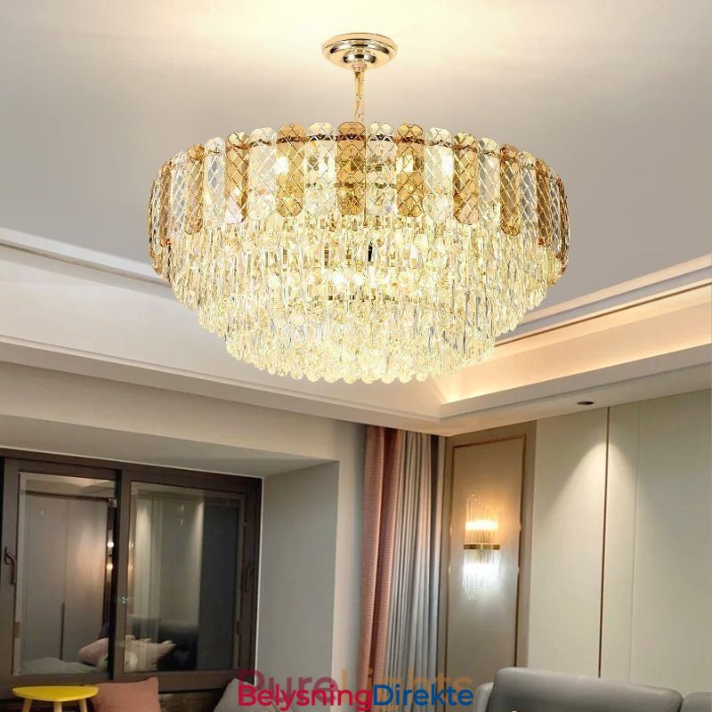 Luksuriøs Europeisk Pendellampe Krystalltaklampe