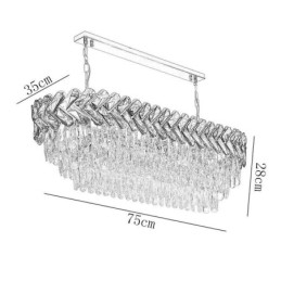 Europeisk Krystall Pendellampe Luksuriøs Oval Taklampe