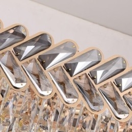 Europeisk Krystall Pendellampe Luksuriøs Oval Taklampe