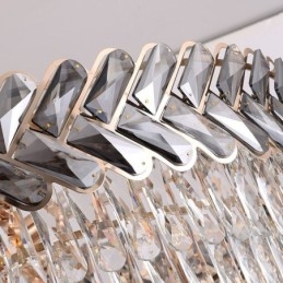 Krystall Pendellampe Gullfarget Taklampe