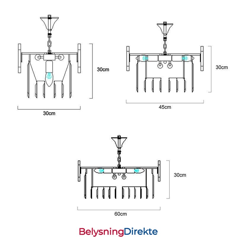 Luksuriøs Pendellampe Krystallgull Taklampe