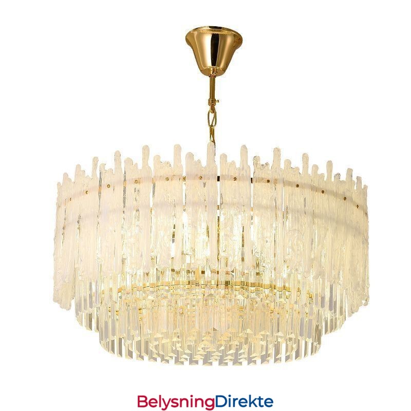 Krystall Rund Korall Taklampe Pendellampe