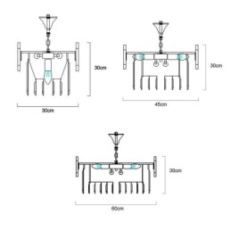 Krystall Rund Korall Taklampe Pendellampe