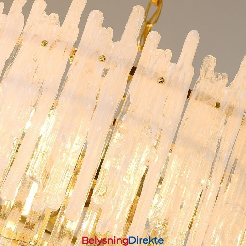 Krystall Rund Korall Taklampe Pendellampe