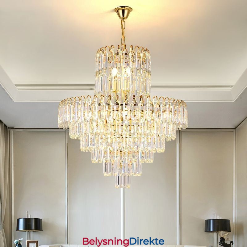 Elegant Pendellampe Krystallrund Taklampe