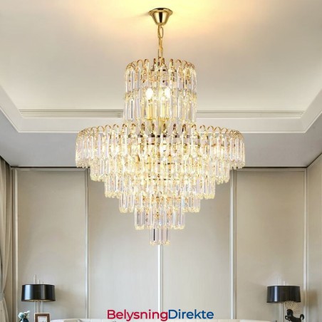 Elegant Pendellampe Krystallrund Taklampe