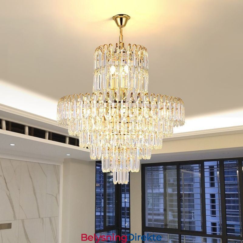 Elegant Pendellampe Krystallrund Taklampe