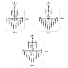 Elegant Pendellampe Krystallrund Taklampe