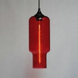 Moderne Glasspendellampe I Brunt Bobledesign