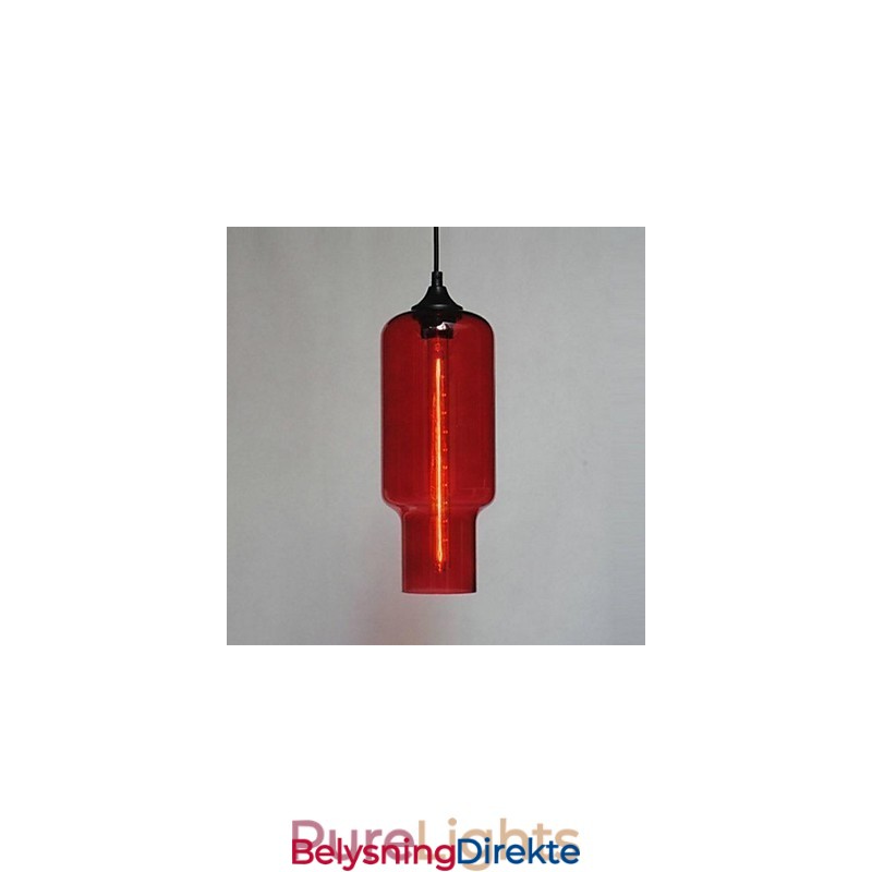 Moderne Glasspendellampe I Brunt Bobledesign