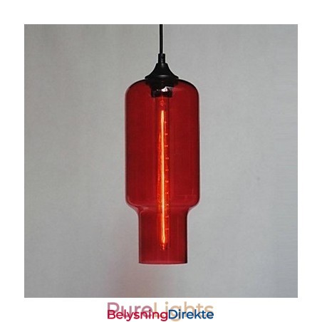 Moderne Glasspendellampe I Brunt Bobledesign