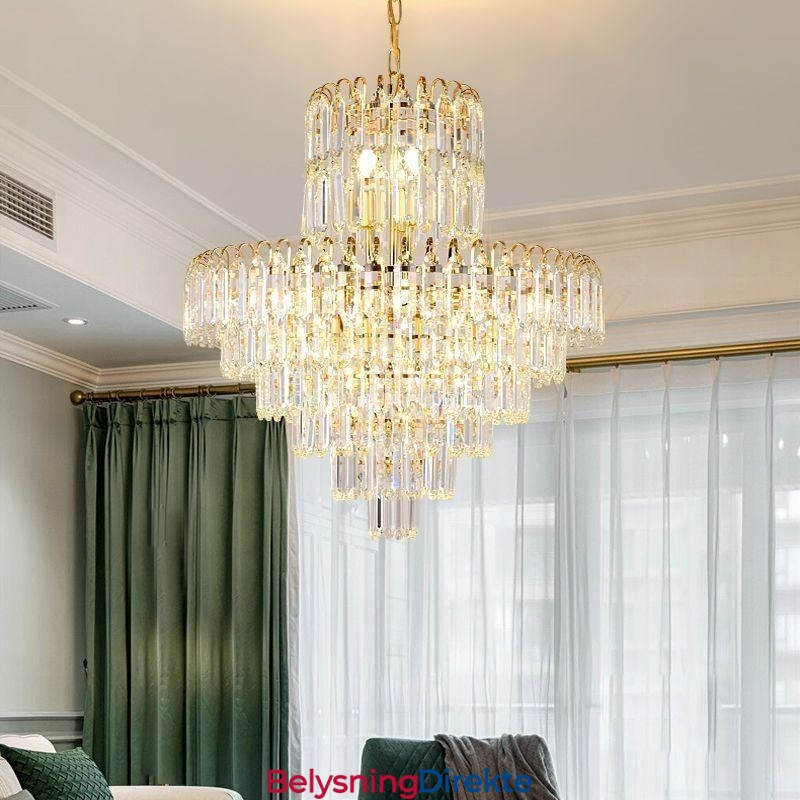 Elegant Pendellampe Krystallrund Taklampe