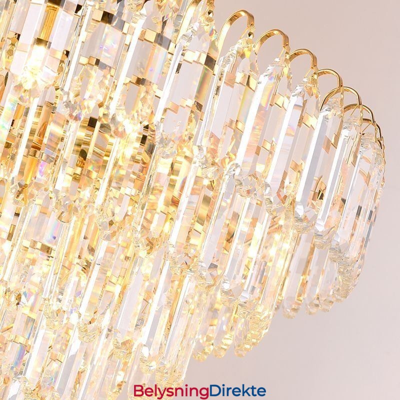 Elegant Pendellampe Krystallrund Taklampe