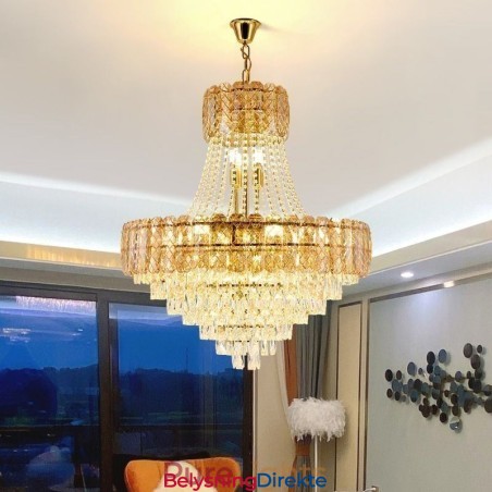 Moderne Krystall Pendellampe Rund Taklampe