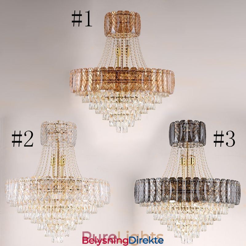 Moderne Krystall Pendellampe Rund Taklampe