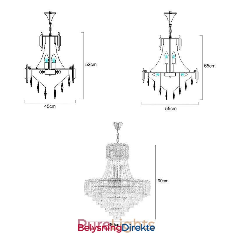 Moderne Krystall Pendellampe Rund Taklampe