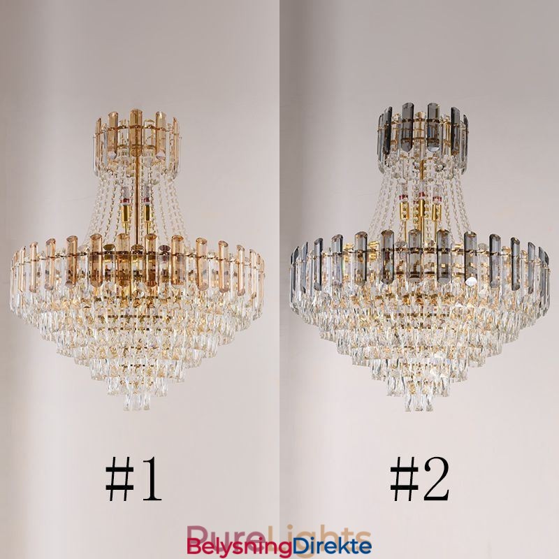 Moderne Krystall Pendellampe Rund Taklampe