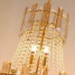 Moderne Krystall Pendellampe Rund Taklampe