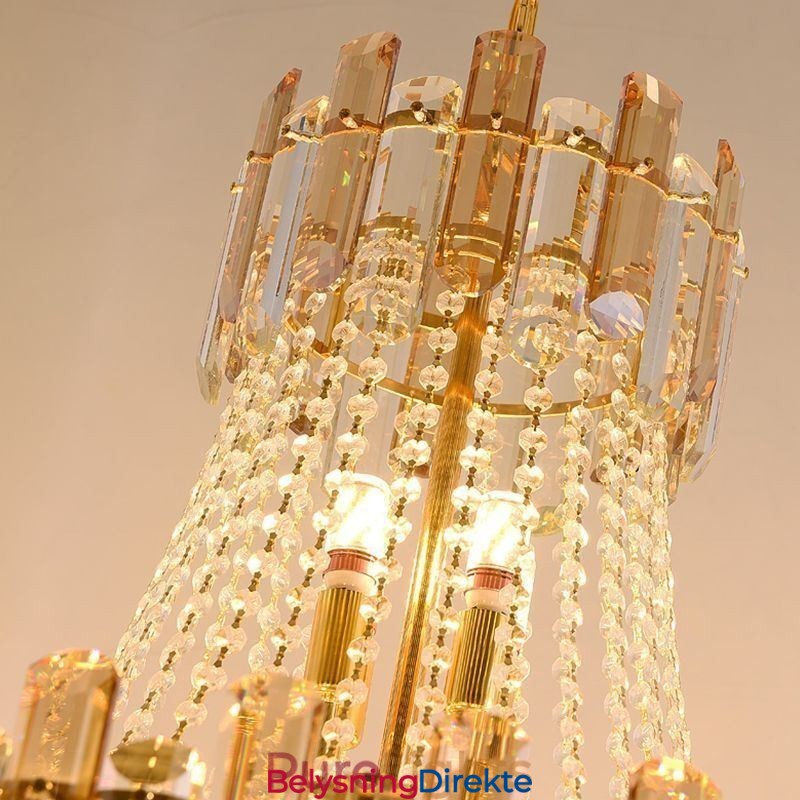 Moderne Krystall Pendellampe Rund Taklampe