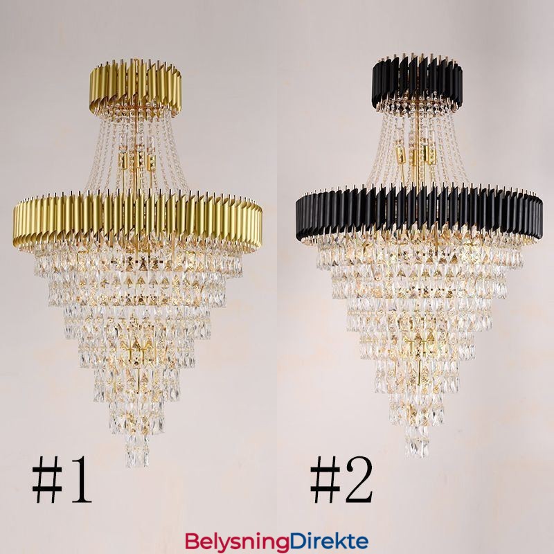 Moderne Krystall Pendellampe Konisk Taklampe