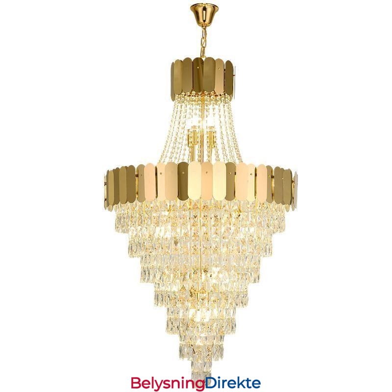 Europeisk Krystall Pendellampe Konisk Hengelampe