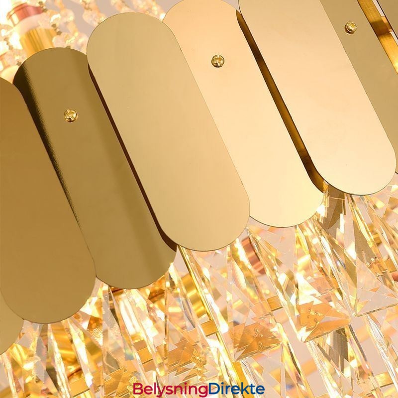 Europeisk Krystall Pendellampe Konisk Hengelampe