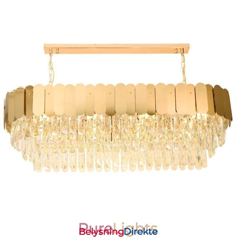 Krystall Pendellampe Luksuriøs Oval Taklampe