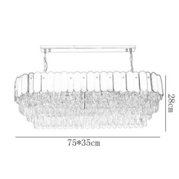 Krystall Pendellampe Luksuriøs Oval Taklampe