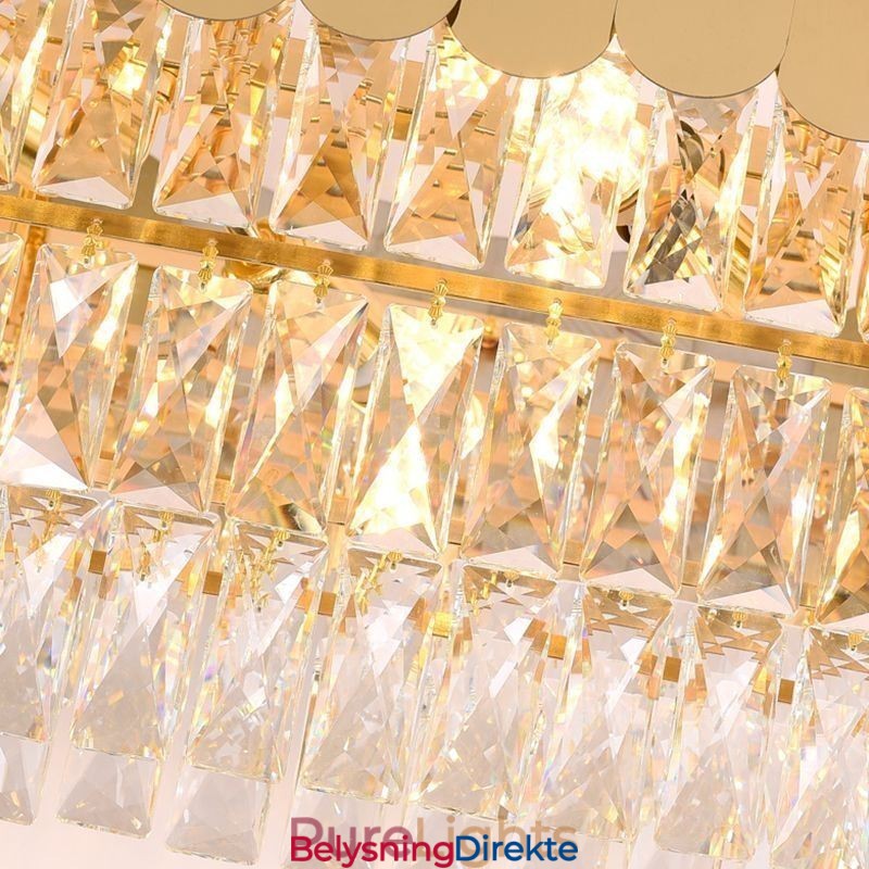 Krystall Pendellampe Luksuriøs Oval Taklampe