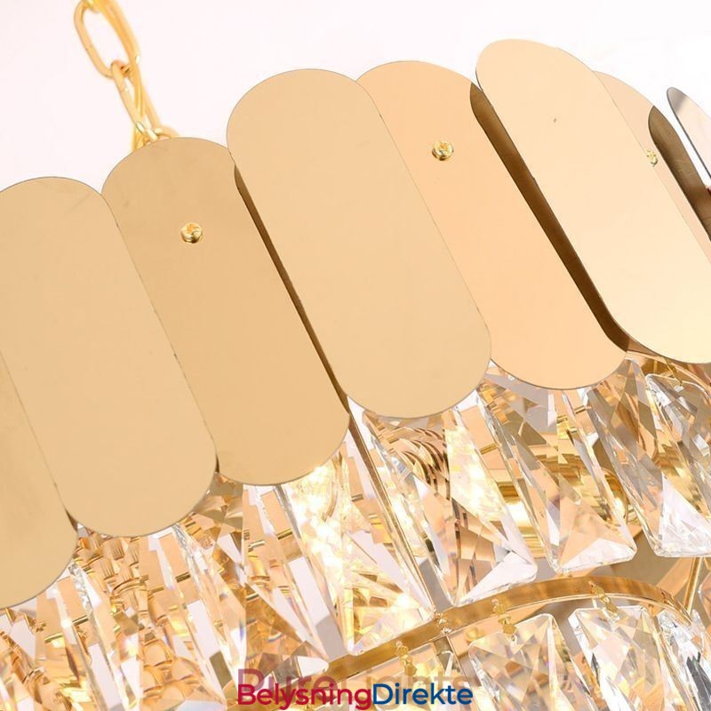 Krystall Pendellampe Luksuriøs Oval Taklampe