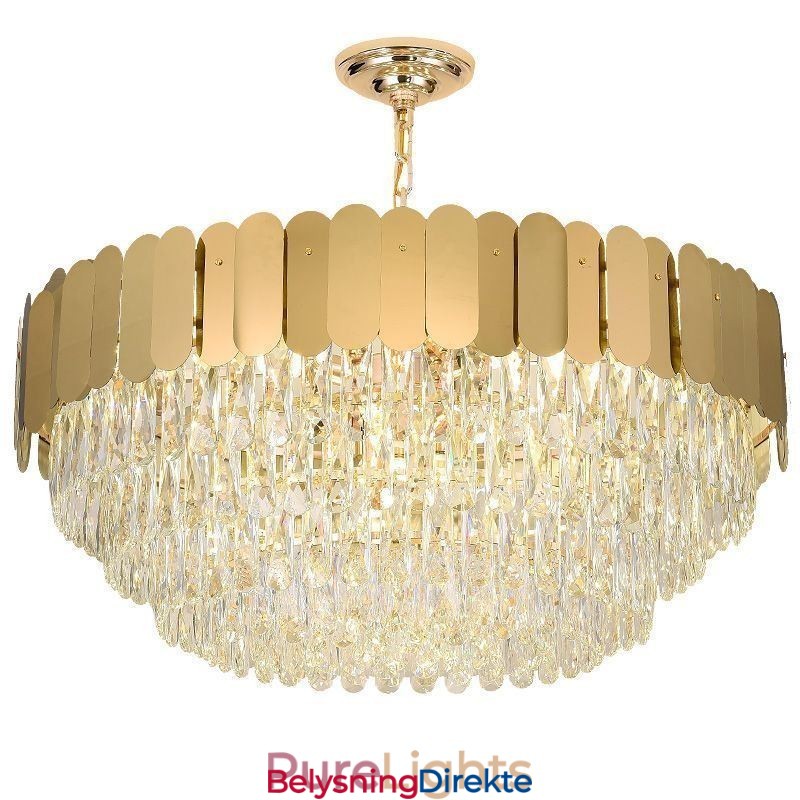 Moderne Pendellampe Krystall Rund Hengende Taklampe