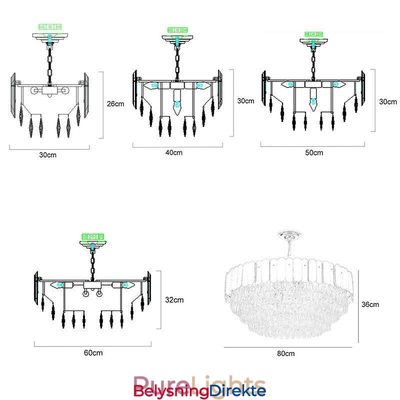 Moderne Pendellampe Krystall Rund Hengende Taklampe