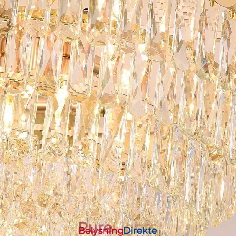 Moderne Pendellampe Krystall Rund Hengende Taklampe