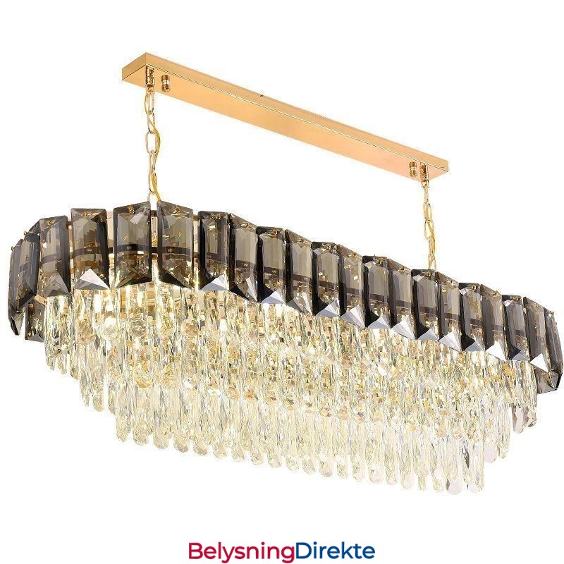 K9 Krystall Pendellampe Luksuriøs Oval Hengelampe