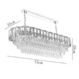 K9 Krystall Pendellampe Luksuriøs Oval Hengelampe