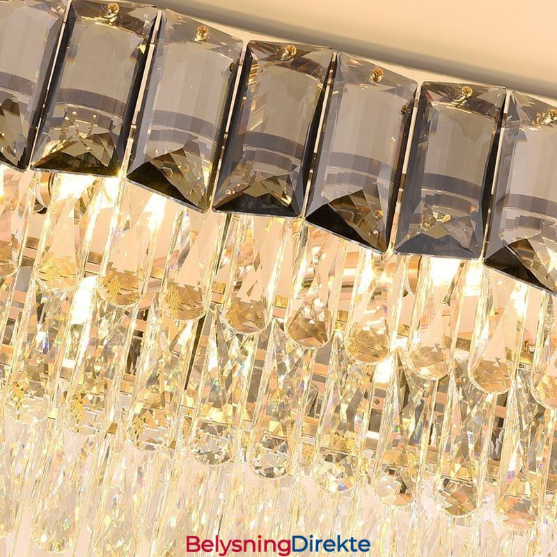 K9 Krystall Pendellampe Luksuriøs Oval Hengelampe