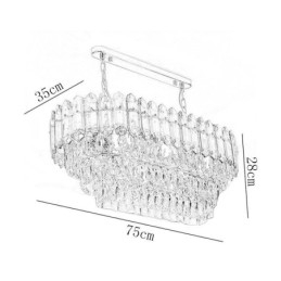 Moderne Krystall Pendellampe Luksuriøs Oval Taklampe