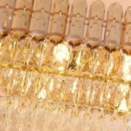 Moderne Krystall Pendellampe Luksuriøs Oval Taklampe