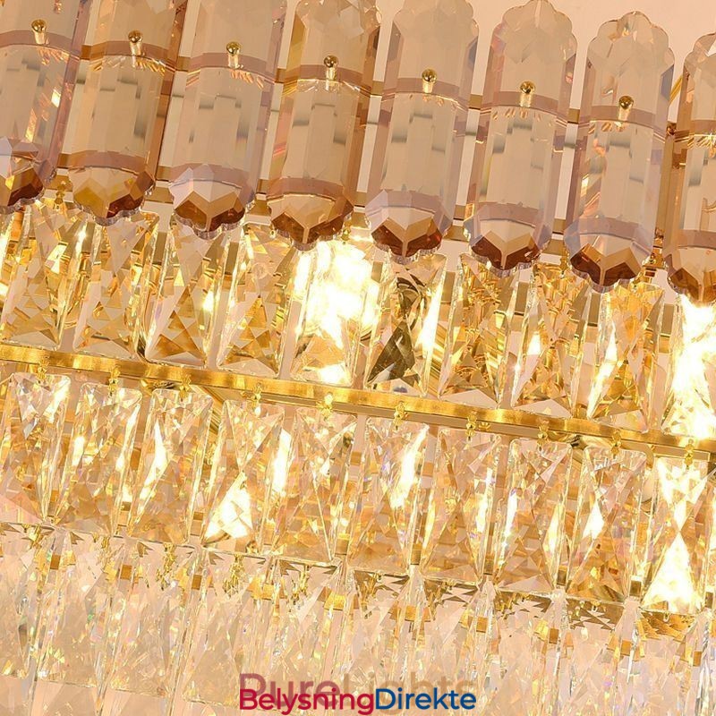 Moderne Krystall Pendellampe Luksuriøs Oval Taklampe