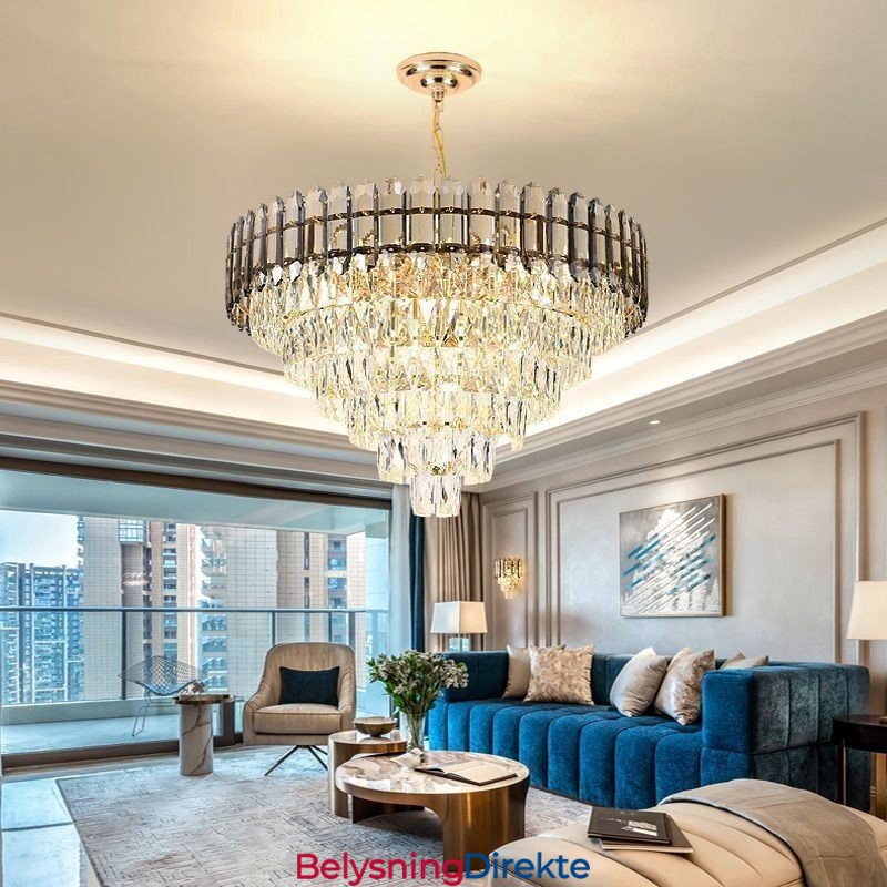 Moderne Krystall Pendellampe I Takbelysning