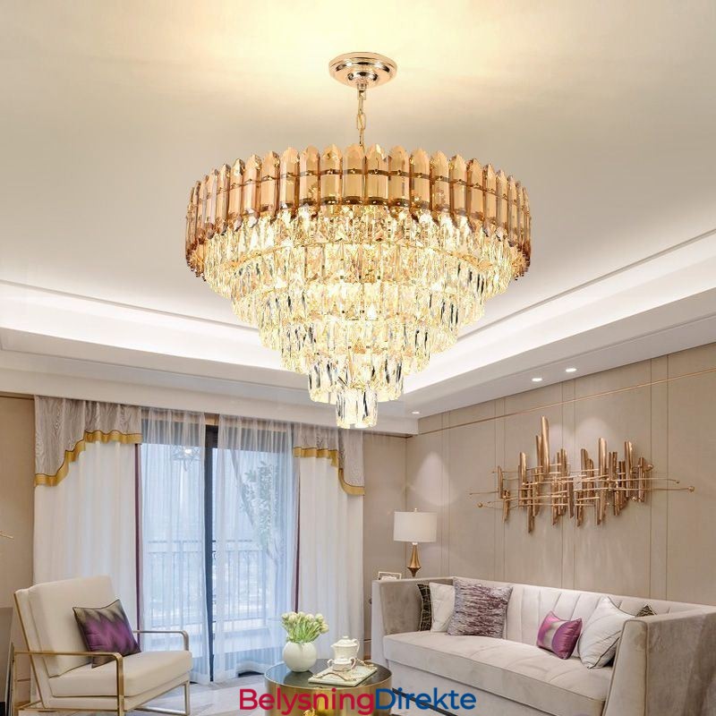 Moderne Krystall Pendellampe I Takbelysning